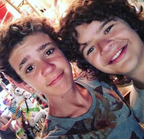 Carmen Matarazzo and Gaten Matarazzo